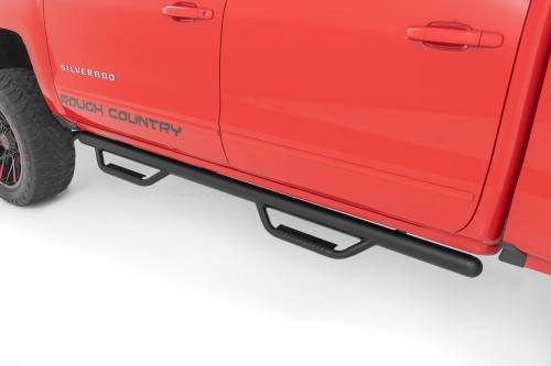 Rough Country - Rough Country Nerf Steps - Cab Length - Crew Cab - Chevy/GMC 1500/2500HD/3500HD 2WD/4WD (07-18) - RCC1489CCA