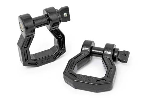 Rough Country - Rough Country D-Ring - Forged - Pair - Black - RS118