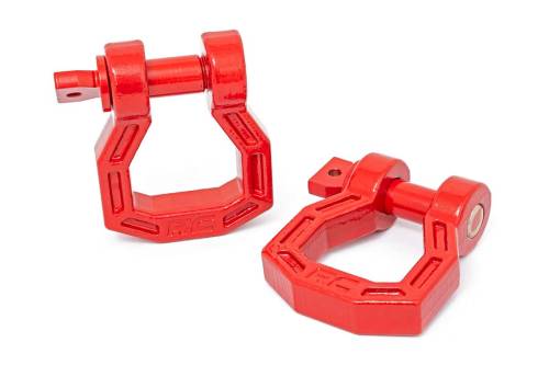 Rough Country - Rough Country D-Ring - Forged - Pair - Red - RS119