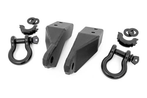 Rough Country - Rough Country Tow Hook Brackets - D-Ring - Bull Bar Sup - Toyota Tundra (07-21) - RS154