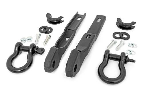 Rough Country - Rough Country Tow Hook Brackets - D-Ring Combo - Nissan Titan 2WD/4WD (2017-2021) - RS160