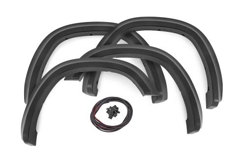 Rough Country - Rough Country Sport Fender Flares - PXQ Black Metallic - Ram 1500 2WD/4WD (2019-2024) - S-D10914-PXQ