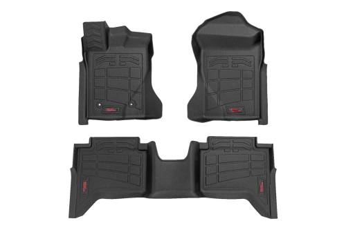 Rough Country - Rough Country Sure-Fit Floor Mats - Front & Rear - Crew - Ford Ranger 2WD/4WD (2024) - SM51003