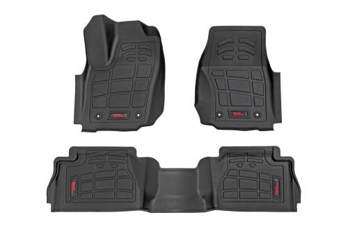 Rough Country - Rough Country Sure-Fit Floor Mats - Front & Rear - Crew - Toyota Tacoma 2WD/4WD (2024) - SM71224