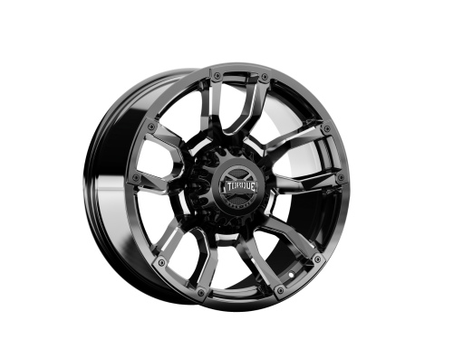 Rough Country - Rough Country Torque Impact - Gloss Black w/Milled Accents - 20x9 8x180 0mm - TW403C-2090983300