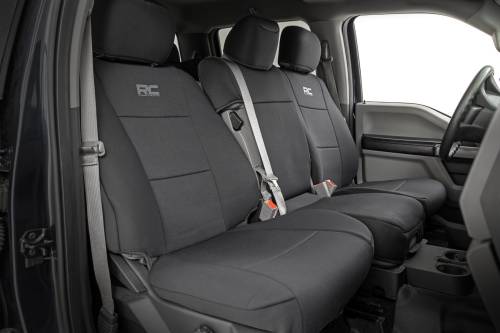 Rough Country - Rough Country Seat Covers - FR Bench and RR Bench Ford F-150/Lightning/F-250/F-350  (15-25) - 91067