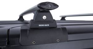 Rhino Rack - Vortex RLT600 Silver 2 Bar Rhino-Rack Backbone Roof Rack for Two Door Wrangler JK (JA6381) - Image 5