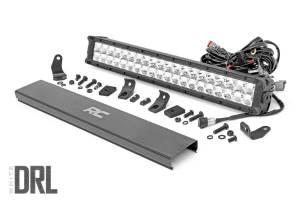 20-inch Cree LED Light Bar - (Dual Row | Chrome Series w/ Cool White DRL) 70920D