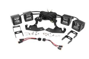 Rough Country - Dual 2-inch Black Series CREE LED Fog Lights & Mounts Kit (Chevrolet HD Pickups) 70628 - Image 1