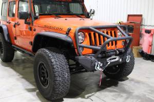 Fishbone Offroad - FISHBONE JK Front Bumper with Grill Topper and LED's, Steel, Textured Black Powder Coat, Fits JK 07-16 (FB22005) - Image 3