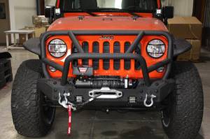 Fishbone Offroad - FISHBONE JK Front Bumper with Grill Topper and LED's, Steel, Textured Black Powder Coat, Fits JK 07-16 (FB22005) - Image 4