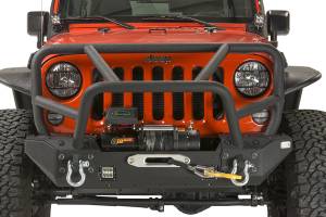 Fishbone Offroad - FISHBONE JK Front Bumper with Grill Topper and LED's, Steel, Textured Black Powder Coat, Fits JK 07-16 (FB22005) - Image 6