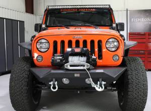 Fishbone Offroad - FISHBONE JK Front Stubby Bumper with Winch Mount, Accepts OE Fog Lights, Black Powder Coated Fits 07-17 JK (FB22045) - Image 2