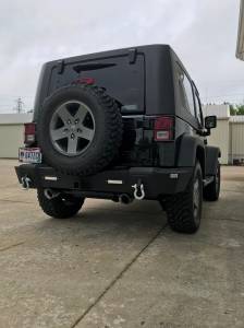 Fishbone Offroad - FISHBONE JK Rear Bumper with D-Ring and LED lights, steel, textured black powder coat, fits JK 07-17 (FB22032) - Image 3