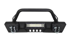 Fishbone Offroad - FISHBONE JK Stubby Front Bumper - Textured Black Powder Coat, Fits JK 07-18 (FB22004) - Image 4