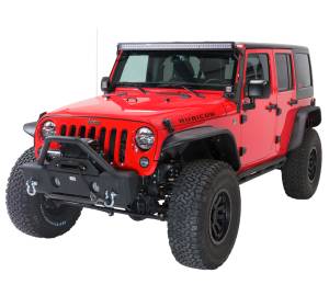 Fishbone Offroad - FISHBONE JK Stubby Front Bumper, Uses Factory Fog Lights, Steel, Textured Black Powder Coat, Fits JK 07-18 (FB22001) - Image 1