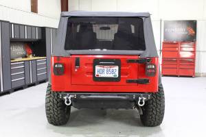 Fishbone Offroad - FISHBONE TJ Piranha Rear Bumper with Step, Black Textured Powder Coated, Steel, Fits 97-06 TJ (FB22072) - Image 2