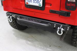 Fishbone Offroad - FISHBONE TJ Piranha Rear Bumper with Step, Black Textured Powder Coated, Steel, Fits 97-06 TJ (FB22072) - Image 3