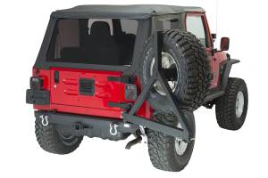 Fishbone Offroad - FISHBONE TJ Rear Bumper with Tire Carrier, Steel, Textured Black Powder Coat, Fits 97-06 (FB22017) - Image 2