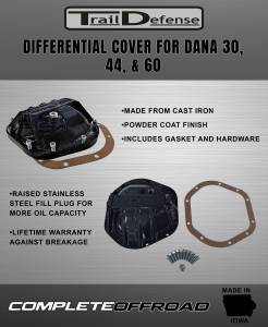 Trail Defense - Dana 30 Differential Cover - Cast Iron Trail Defense (TD30A) - Image 5