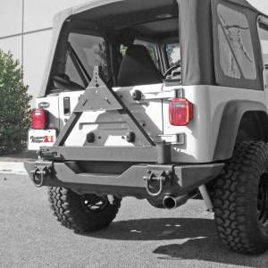 Rugged Ridge XHD Bumper Tire Carrier Rear | 76-06 Jeep CJ/Wrangler YJ/TJ - 11546.42