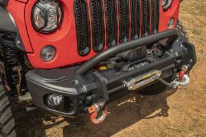 Rugged Ridge - Rugged Ridge Arcus Front Bumper Tube Overrider Black | 07-18 Jeep Wrangler JK - 11549.14 - Image 2