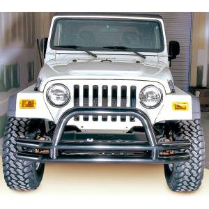 Rugged Ridge Double Tube Bumper Front 3 Inch Hoop | 76-06 Jeep CJ/Wrangler YJ/TJ - 11560.01