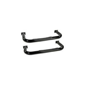 Rugged Ridge Tube Side Step Kit Round 3 Inch Black | 76-83 Jeep CJ5 - 11590.01