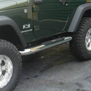 Rugged Ridge Tube Side Step Kit Round 4 Inch Stainless | 07-18 Wrangler 2 Door - 11593.09