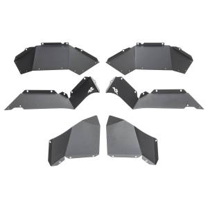 Rugged Ridge Inner Fender Liners Rear Aluminum Blk | 18-21 Jeep Wrangler JL - 11615.62