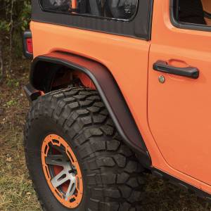 Rugged Ridge - Rugged Ridge HD Steel Tube Fenders Rear Pair Black | 18-21 Jeep Wrangler JL - 11615.72 - Image 2