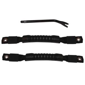 Rugged Ridge PAIR OF BLACK DOOR PULL STRAPS FIT 97-06 JEEP WRANGLER - 11826.01