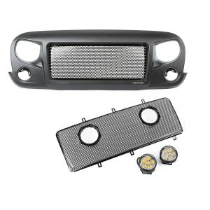 Rugged Ridge Spartan Grille Insert Kit LED Lights | 07-18 Jeep Wrangler JK - 12034.35