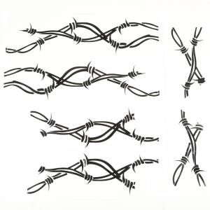 Rugged Ridge Decal Kit Side Pair Barbed Wire | 07-18 Jeep Wrangler JK - 12300.32