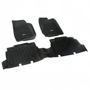 Rugged Ridge All Terrain Floor Liner Kit Black | 07-18 Jeep Wrangler JK 4 Door - 12987.04