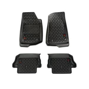 Rugged Ridge All Terrain Floor Liner Kit Front/Rear Black 18-20 Jeep Wrangler JL 2 Dr - 12987.43