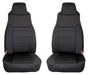 Rugged Ridge Seat Cover Kit Front Neoprene Black | 97-02 Jeep Wrangler TJ - 13210.01