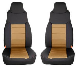 Rugged Ridge Seat Cover Kit Front Neoprene Tan | 97-02 Jeep Wrangler TJ - 13210.04