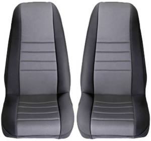 Rugged Ridge Seat Cover Kit Front Neoprene Gray | 97-02 Jeep Wrangler TJ - 13210.09