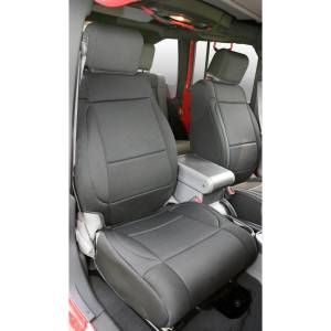 Rugged Ridge Seat Cover Kit Front Neoprene Black | 07-10 Jeep Wrangler JK - 13214.01