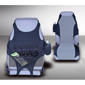 Rugged Ridge Seat Protector Kit Fabric Black/Gray | 76-06 Jeep CJ/Wrangler YJ/TJ - 13235.19