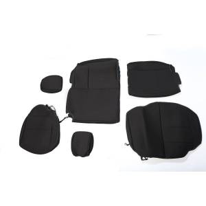 Rugged Ridge Seat Cover Rear Neoprene Black | 07-18 Jeep Wrangler JKU - 13264.01