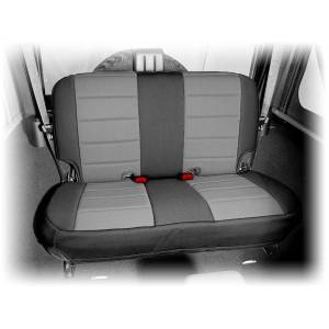 Rugged Ridge Seat Cover Rear Neoprene Black/Gray | 07-18 Jeep Wrangler JK - 13265.09