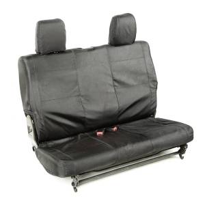 Rugged Ridge Ballistic Seat Cover Rear Black | 07-10 Jeep Wrangler JK 2 Door - 13266.05