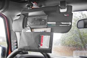 Rugged Ridge Sun Visor Organizer Kit Black | 10-18 Jeep Wrangler JK - 13305.08