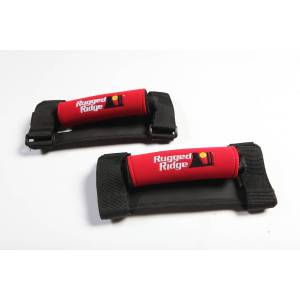 Rugged Ridge Grab Handle Kit Neoprene Red | 55-21 Jeep CJ/Wrangler / 20-21 Gladiator - 13305.31