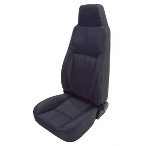 Rugged Ridge Seat High-Back Front Reclinable Black Denim | 76-02 CJ/Wrangler - 13403.15