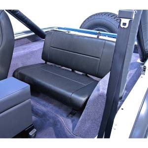 Rugged Ridge Standard rear seat black denim 55-95 Jeep CJ and Wrangler - 13461.15