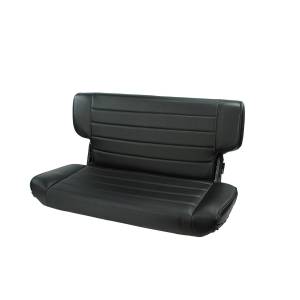 Rugged Ridge Seat Rear Fold/Tumble Black Denim | 97-02 Jeep Wrangler TJ - 13463.15