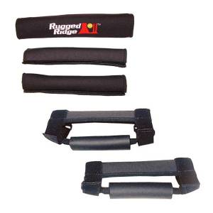 Rugged Ridge Grab Handle Kit Black | 97-06 Jeep Wrangler TJ/LJ - 13505.15